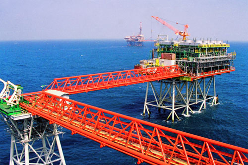 Giàn khoan trên mỏ Bạch Hổ của Vietsovpetro